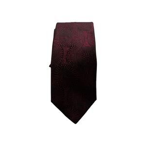 MURANO Vintage 100% Silk Necktie Designer NWT Burgundy Geometric W3.25 L54 (231)
